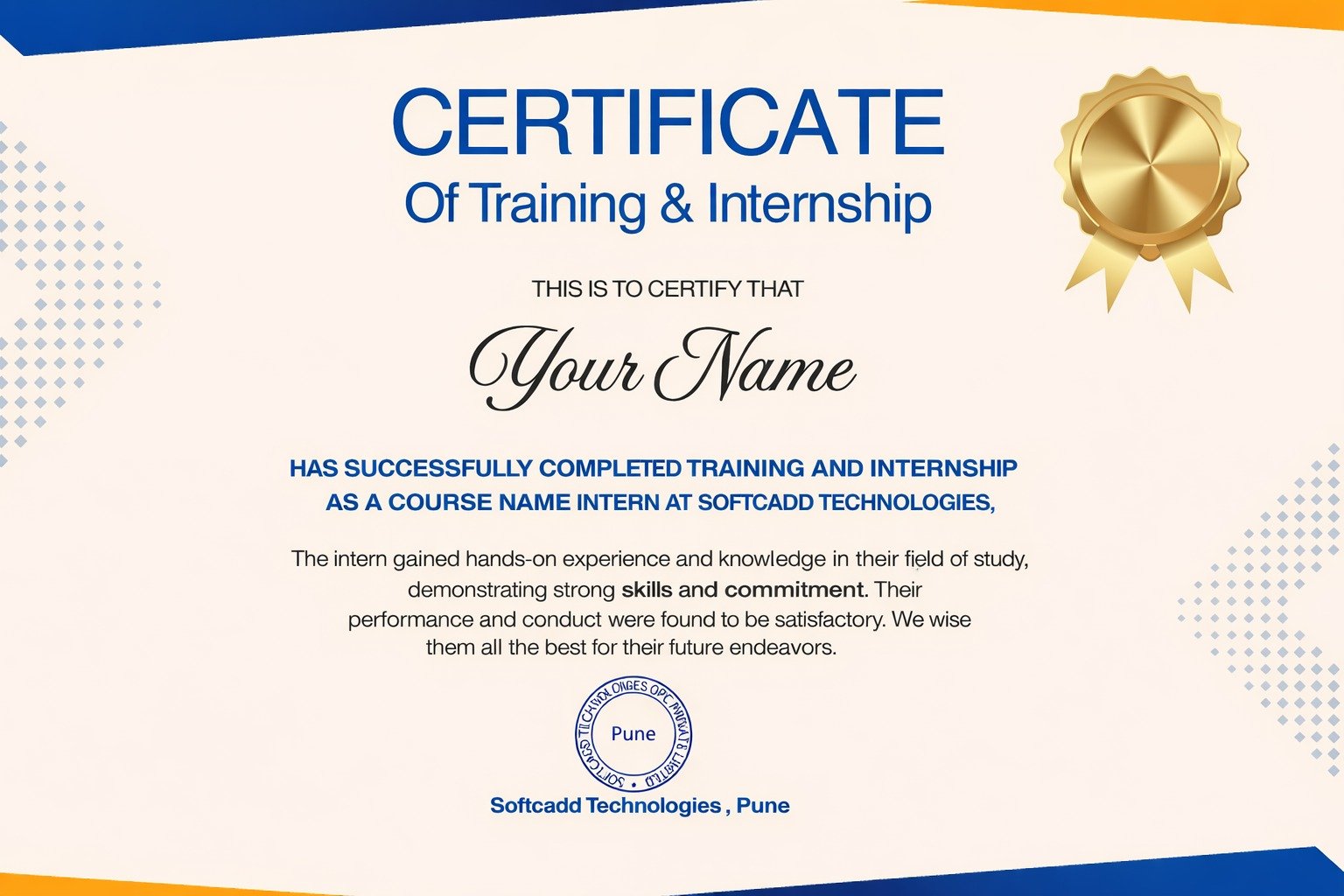 Softcadd Technologies Certificate